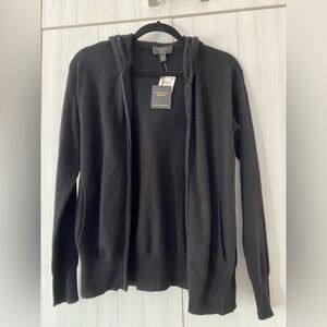 NWT XS Black Cashmere Hoodie by Charter Club
